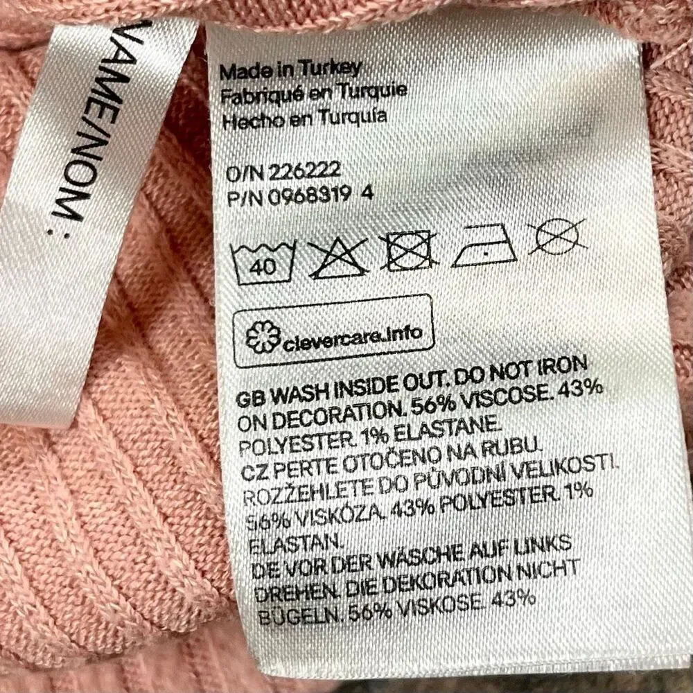 H&M Girls Pink Waffle Hoodie 7